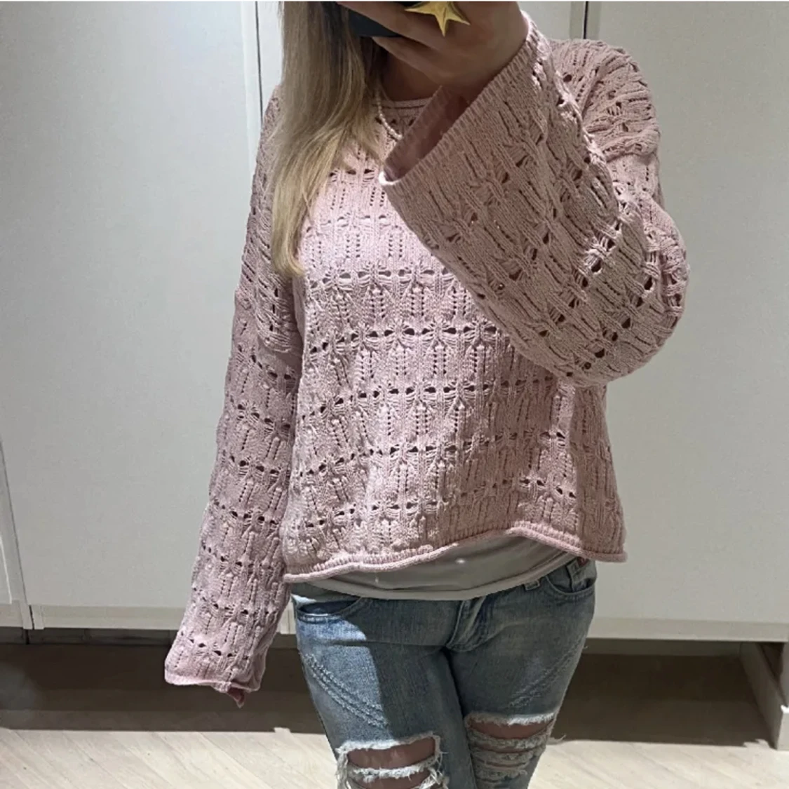 Virkad Rosa tröja - 90