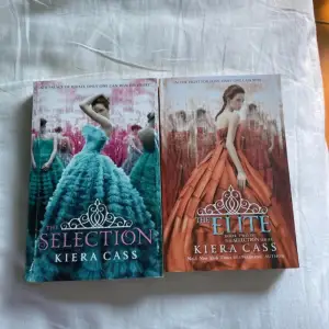 Första 2 böckerna i the selecion series av Kiera Cass på engelska. Läst men fint skick. The selection är något gulare än the elite.  