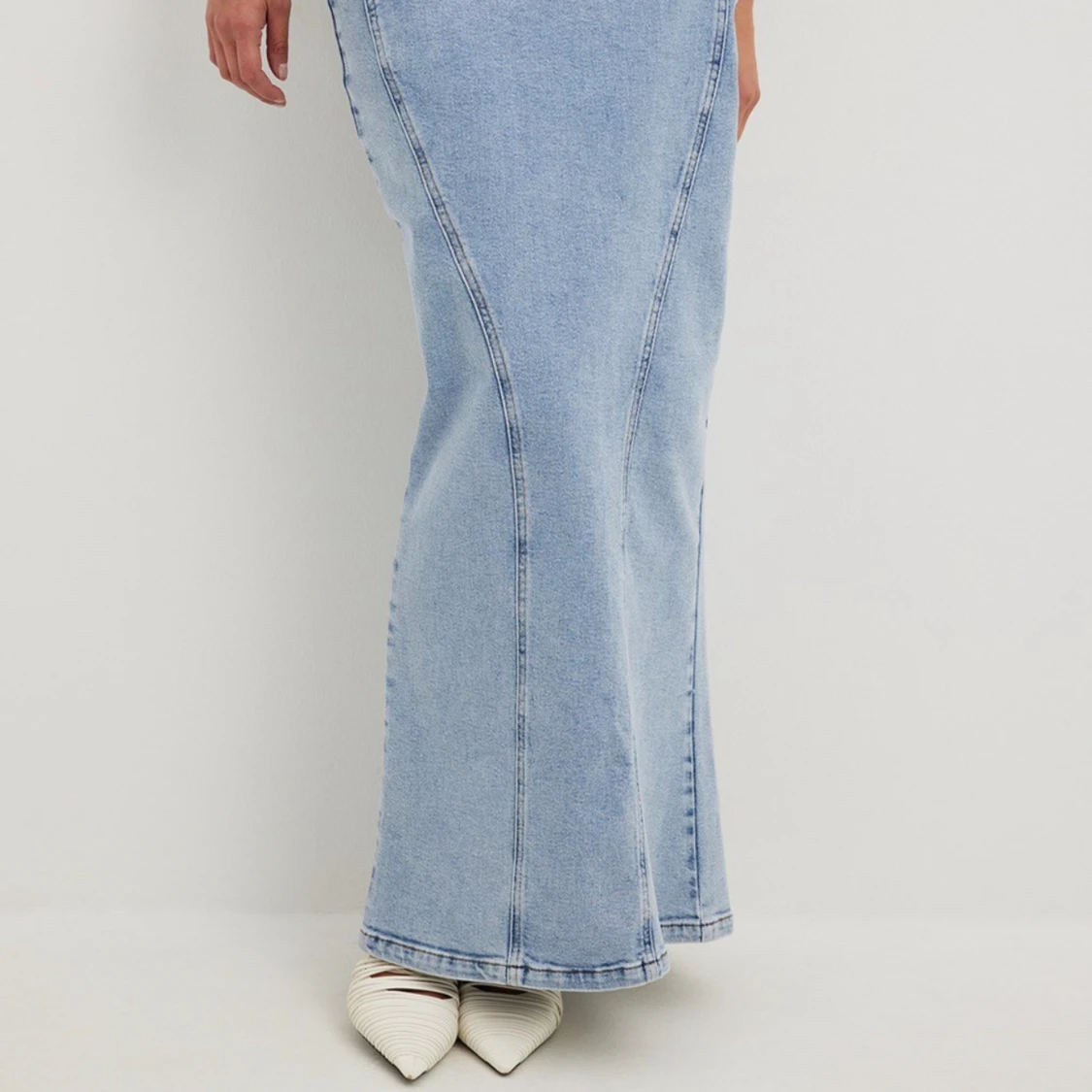 Maxikjol i denim  - 90