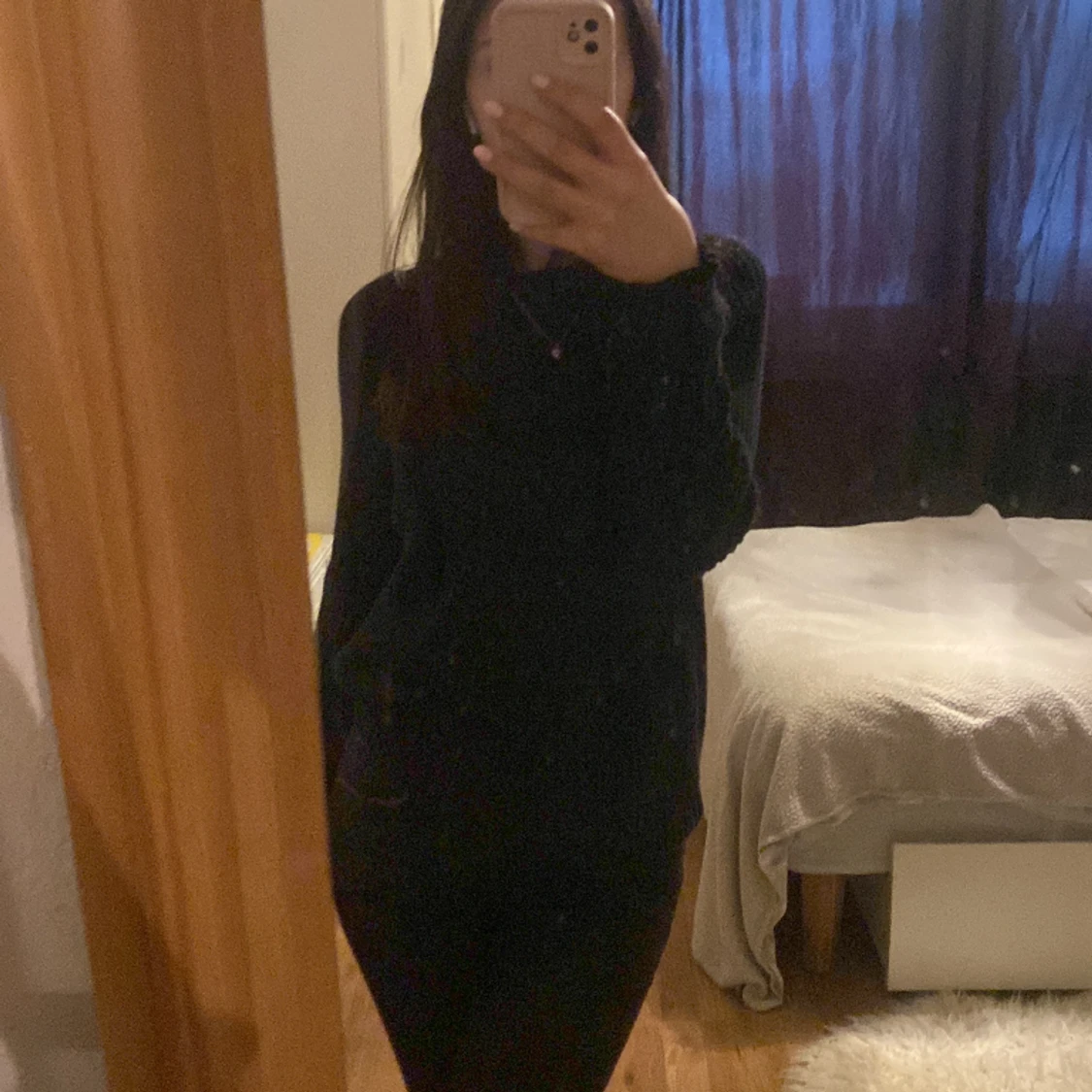 svart stickad tröja💕 - 1