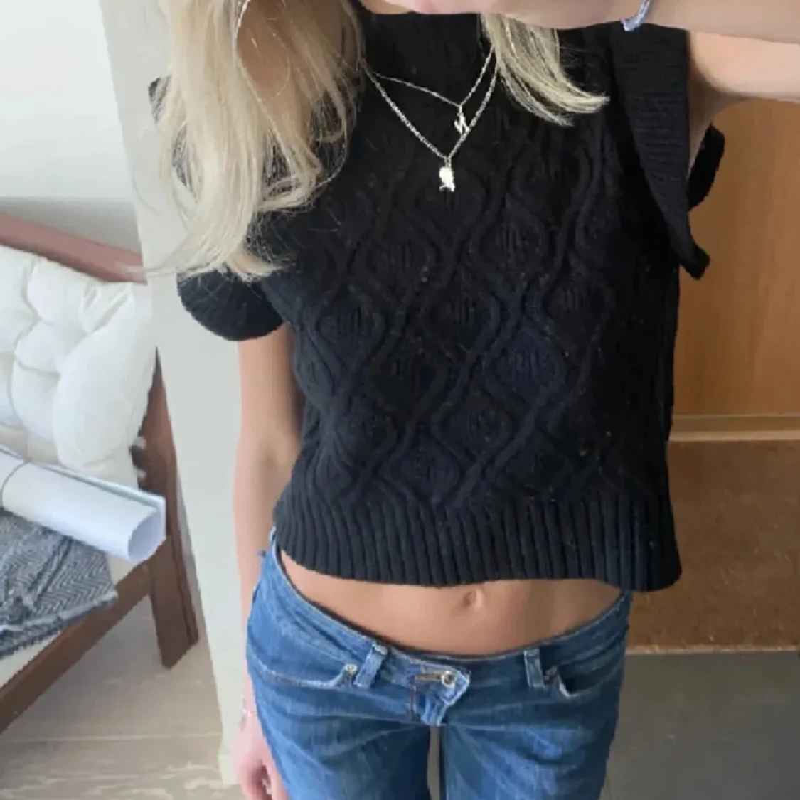 Stickad topp 