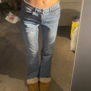 Säljer mina superfina Wrangel jeans då jag tyvärr tycker att dom är lite stora på mig! Dom är i jättefint skick då dom endast är använda fåtal gånger!💕 