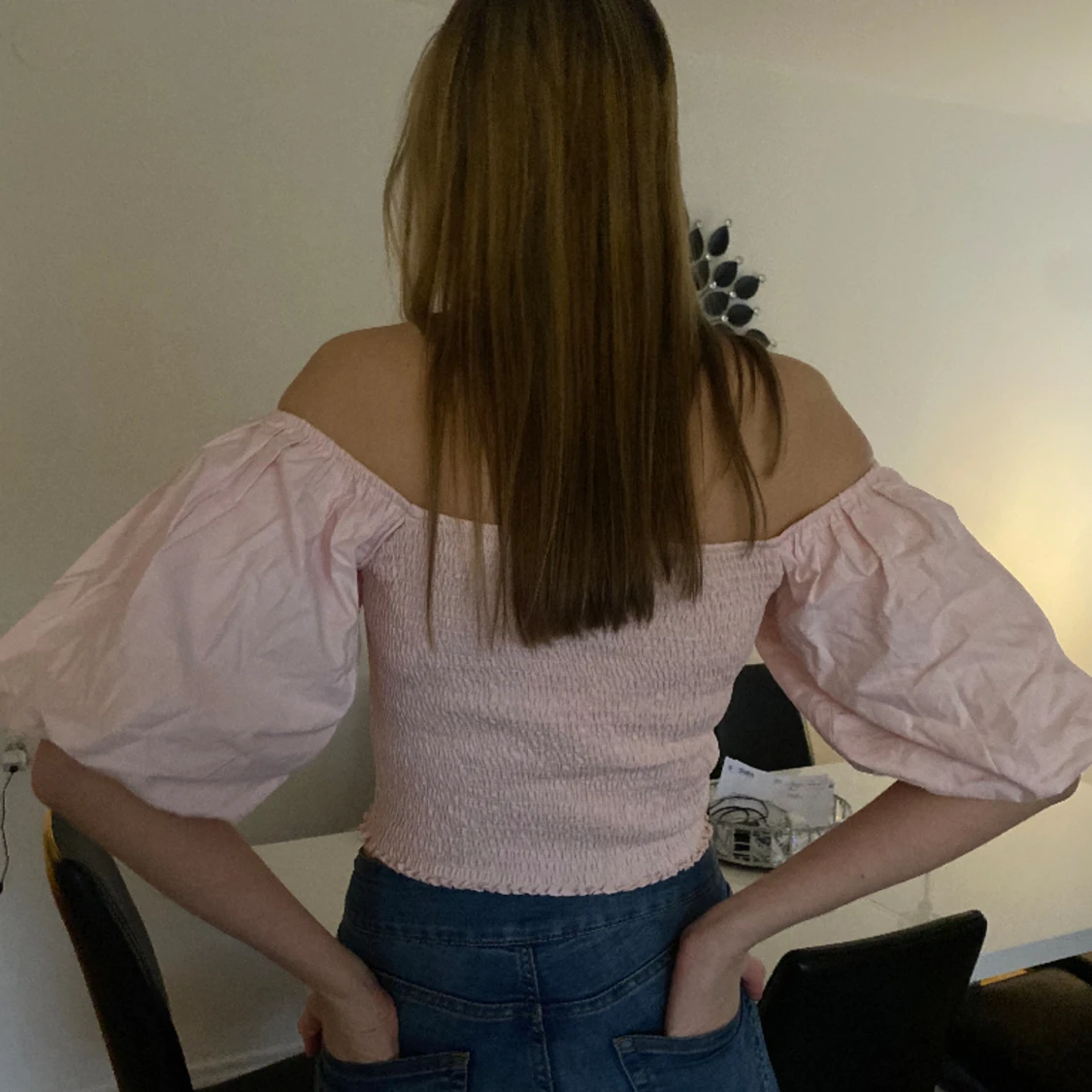 Of shoulder rosa topp  - 91