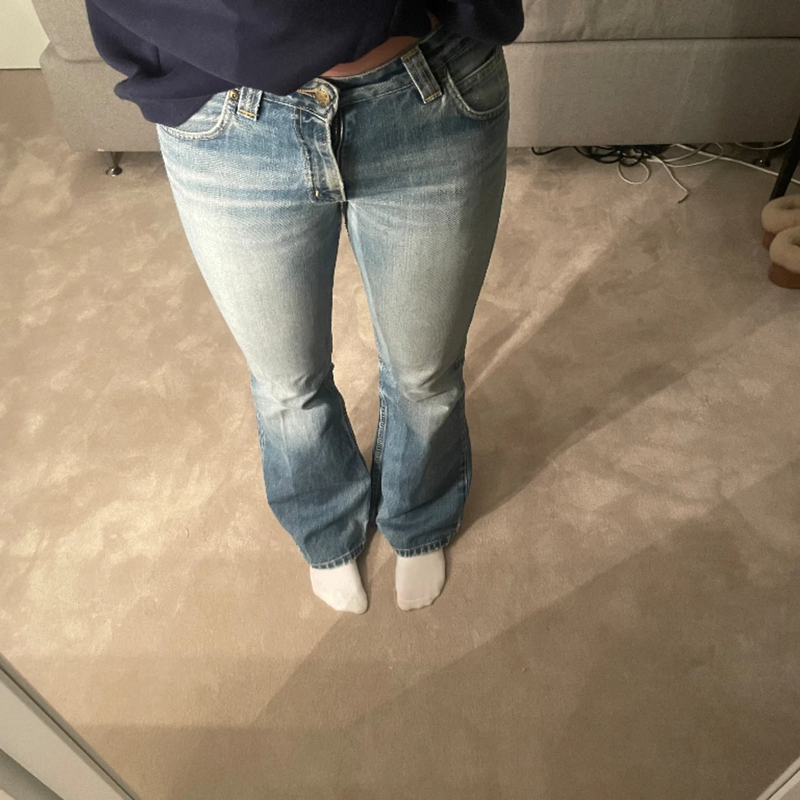 lågmidjade lee jeans - 91