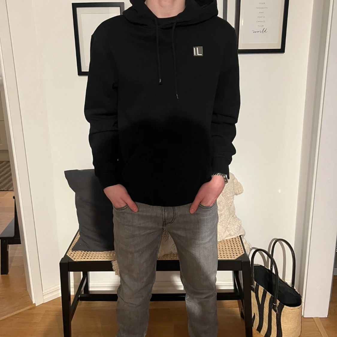 Svart hoodie icon living