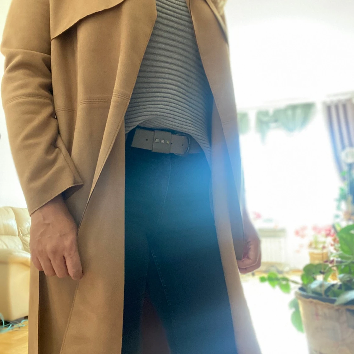 Trenchcoat mockaimitation jacka - 90