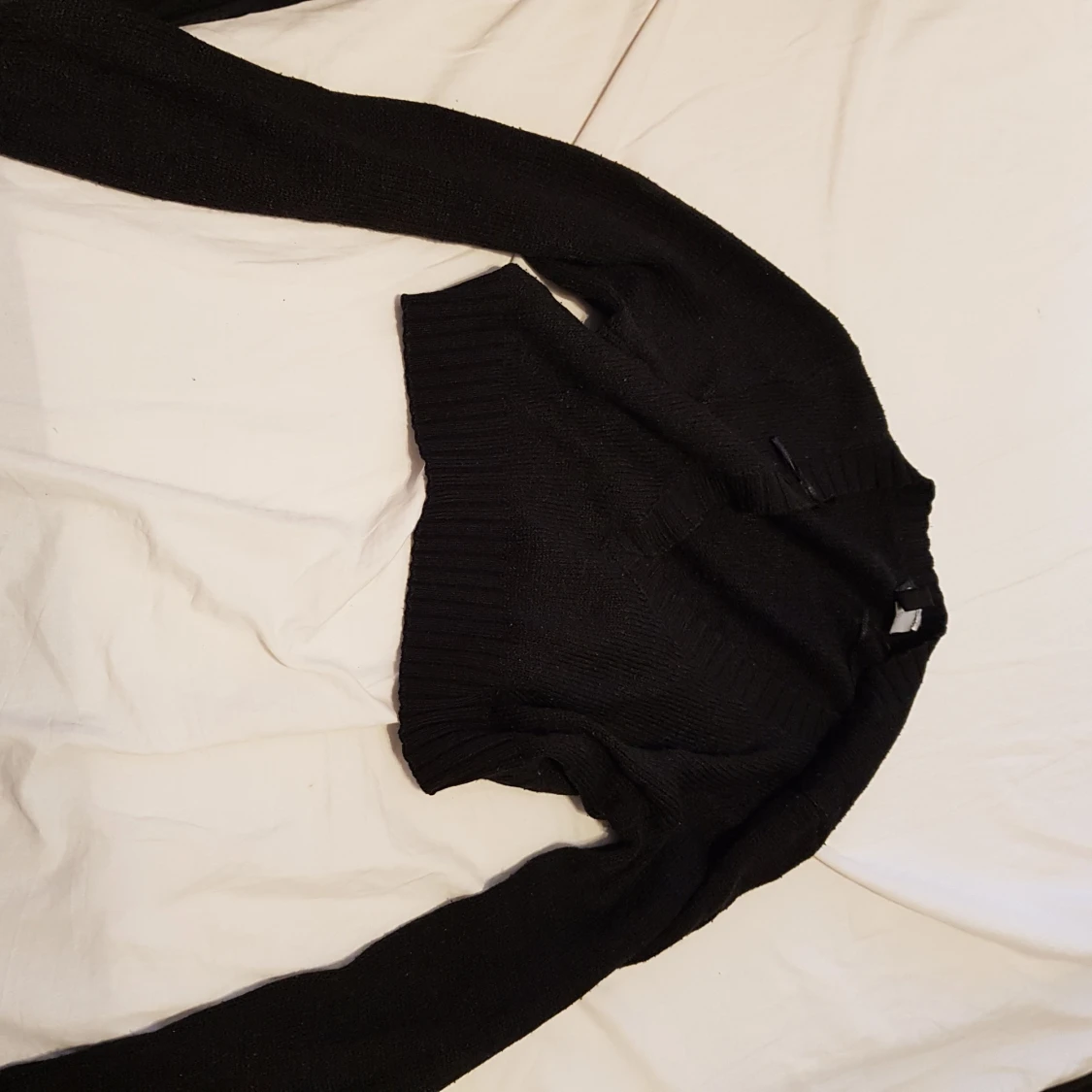 V ringad stickad tröja - 90