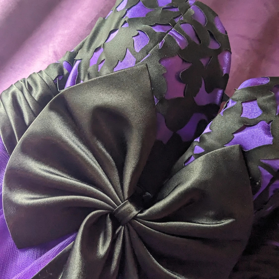 Lila kort balklänning  - 92