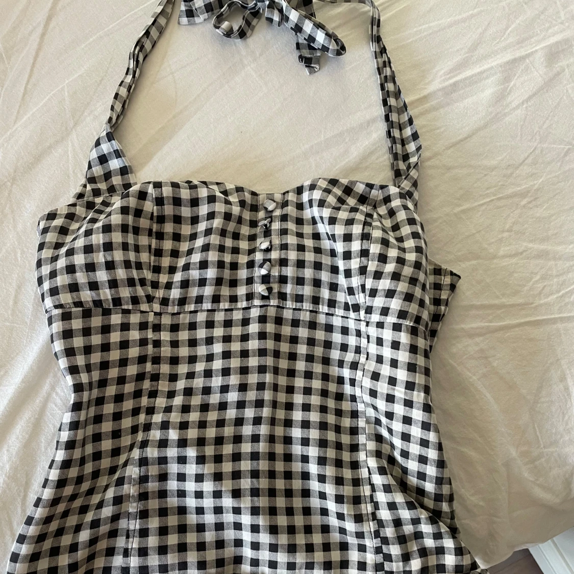Rutig halter topp - 90