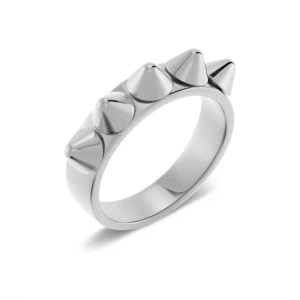 Edblad spikring  - Silverrring med spikar