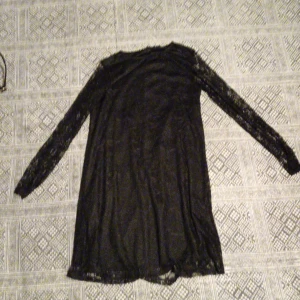 Black Dress - black dress with lace sleeves, size s, women's  brand: mywear woman