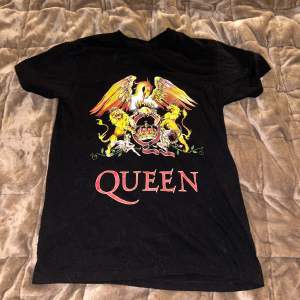 jätte snygg queen t shirt jag fick i julklapp för några år sedan, har blivit använd ett antal gånger och lite små fläckar på, annars inga mer defekter!