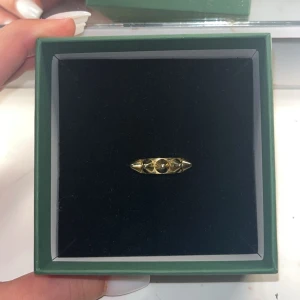 Guldig edblad ring - Säljer denna super fina Edblad ring. Den är i storlek xs 16.00mm . Den är använd några gånger men den är fortfarande i rätt så bra skick.