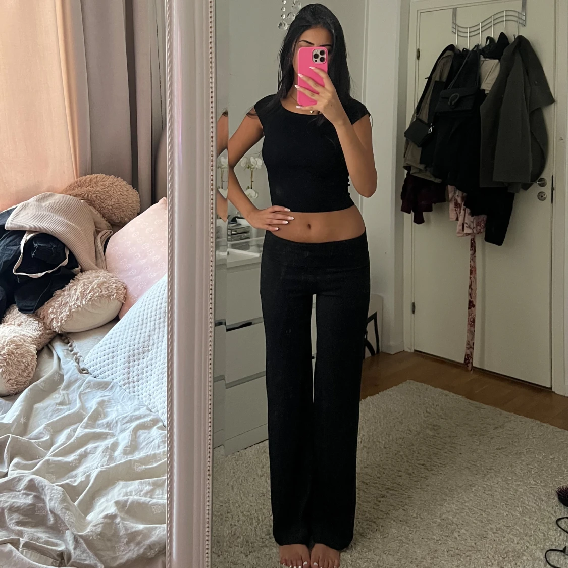 Glittriga low waist folded pants - 90