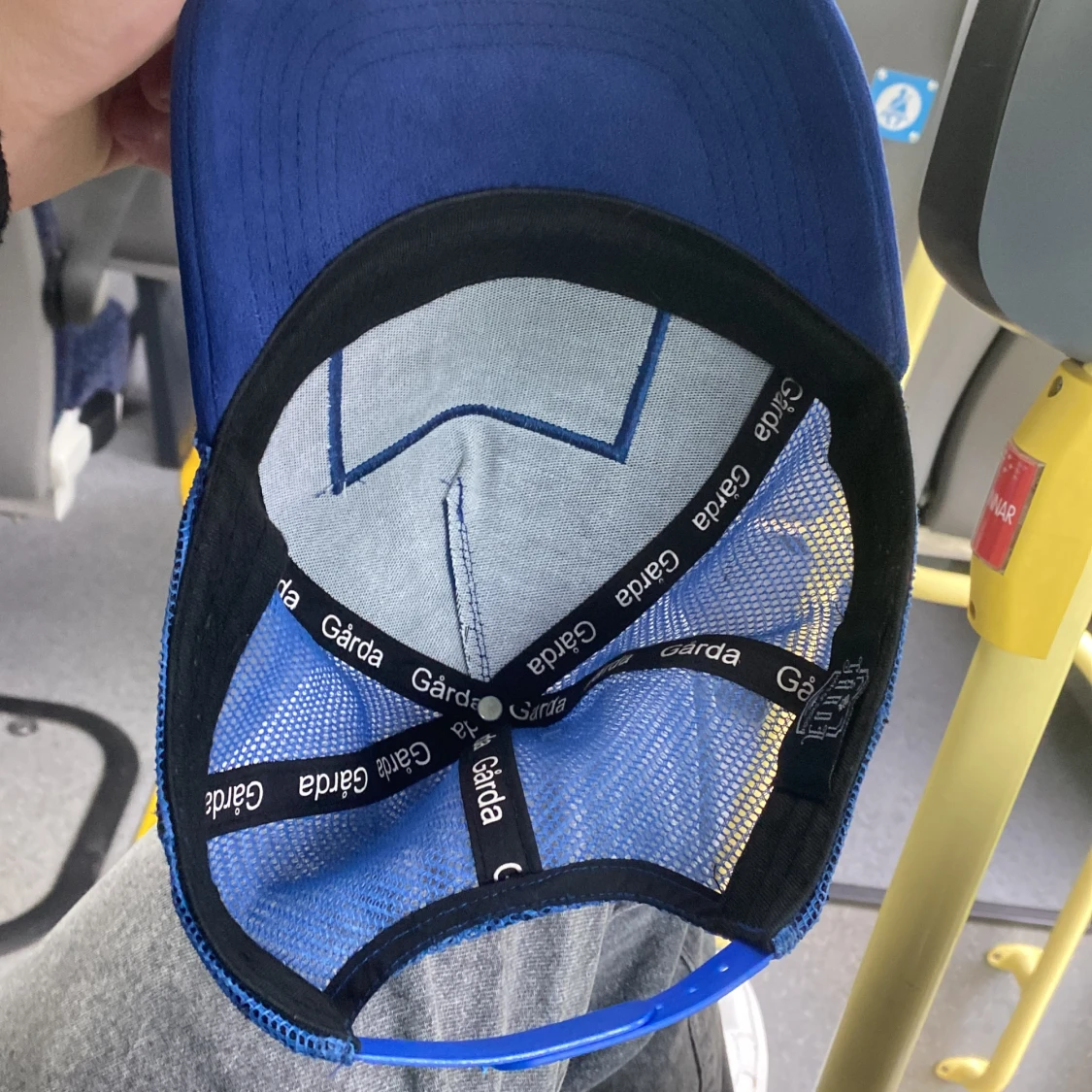 Blå velvet keps - 92