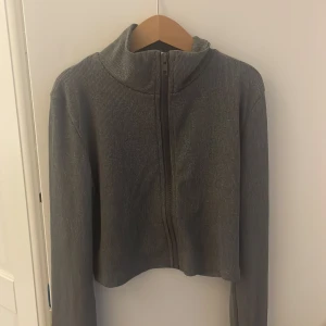  Tröja från zara - Jätte fin cropad grå tröja från zara.  Säljer då den är förliten och jag aldrig lämnade tillbaka den 
