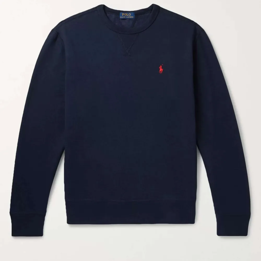 Ralph Lauren tröja, äkta, blå, 8/10 skick, XL passar M - L. Tröjor & Koftor.