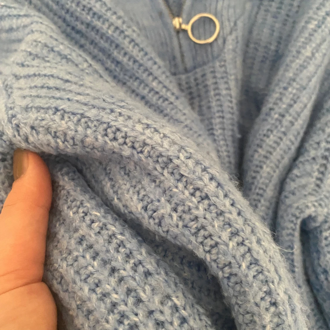 Blå zipup-tröja - 91