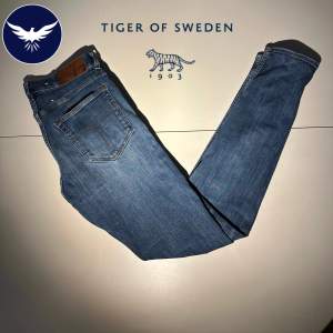Ett par tiger of sweden jeans i den populära modellen Evolve | färgen är TOP | modellen är 184 och väger 68kg