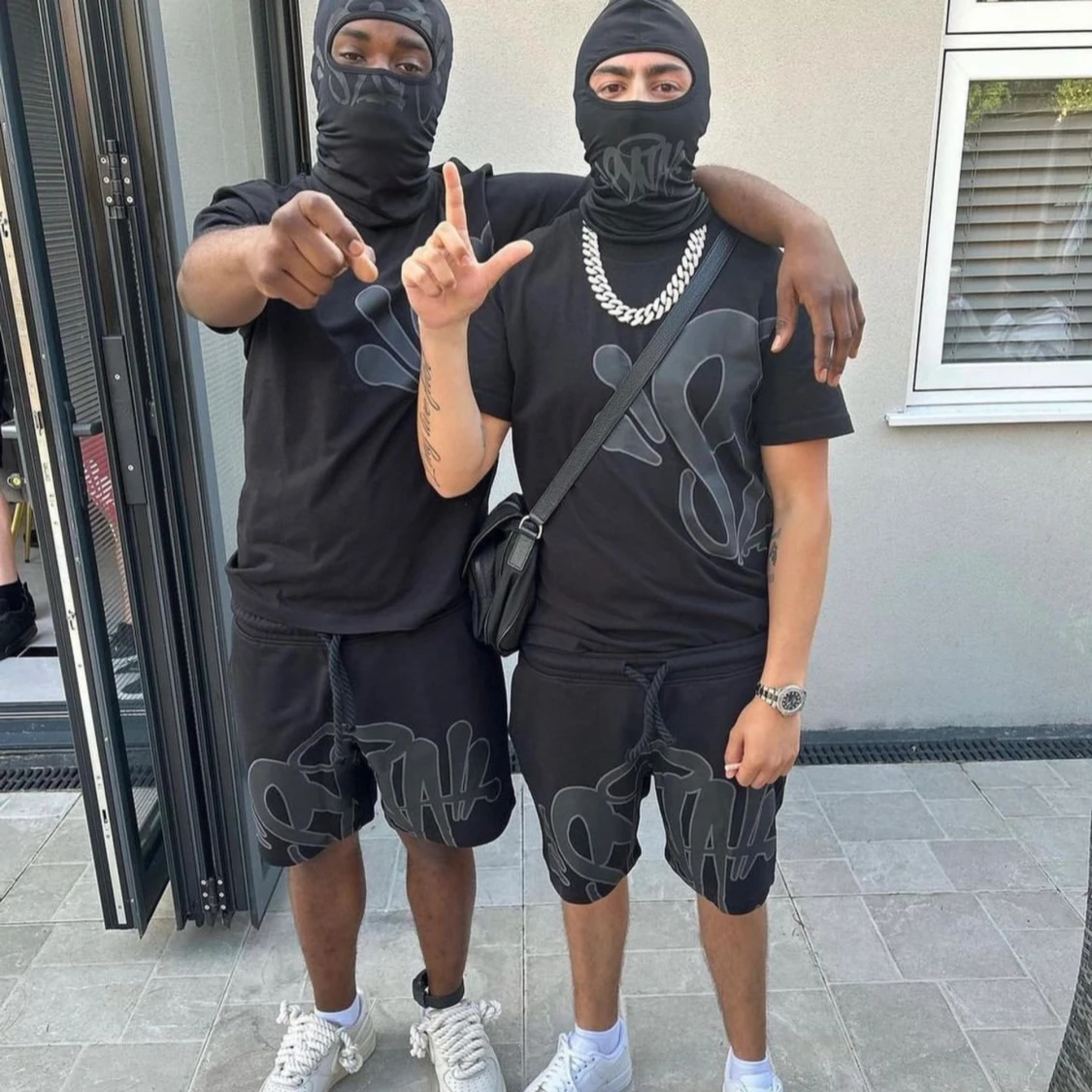 SYNAWORLD TRACKSUIT SHORTS SET CENTRAL CEE UK DRIP SUMMER CORTEIZ - 91