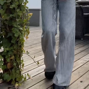 Lågmidjade Linnebyxor hm xs  - Randiga linnebyxor hm stl xs 