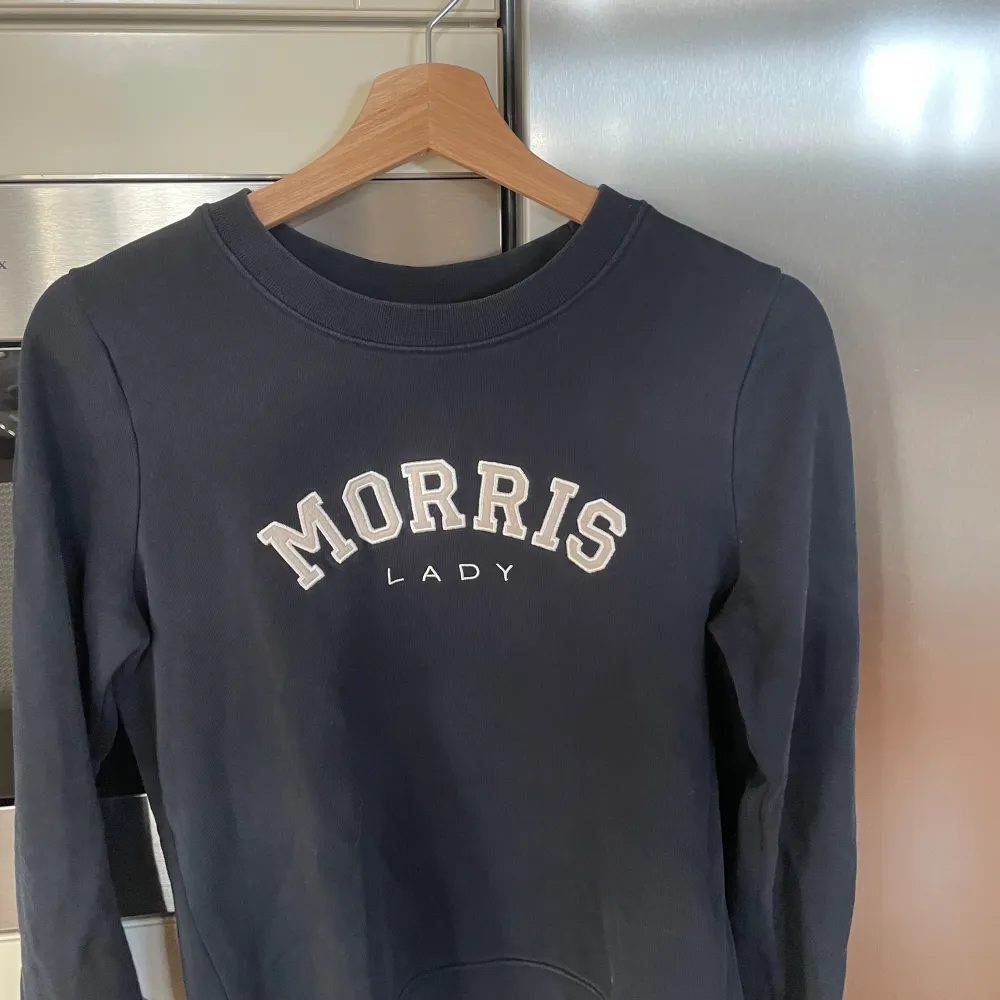 Mörkblå Morris Lady tröja, smått urtvättad men annars väldigt fin.. Hoodies.