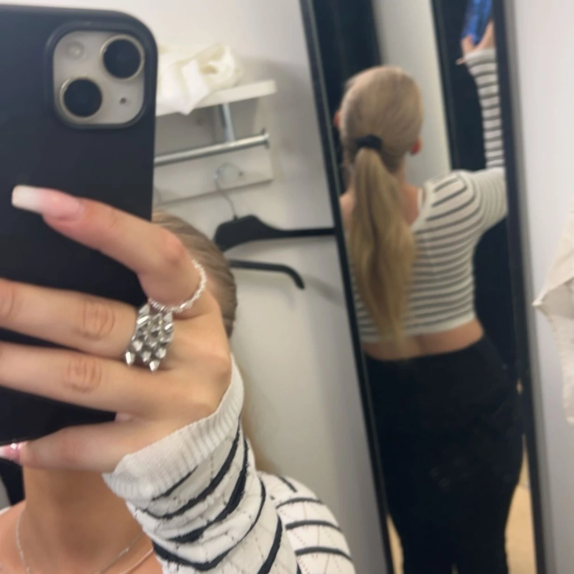 Randig croptop  - 90