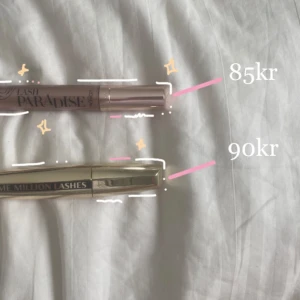Mascara - Säljer två mascaror! Den första är Lash Paradise från L’oreal paris och den andra är Million Lashes från L’oreal paris❤️ skickar inom 24! Och är endast testade och man får en gåva!❤️ Om man vill köpa båda dma mig så fixar jag/eller om man vill köpa dom