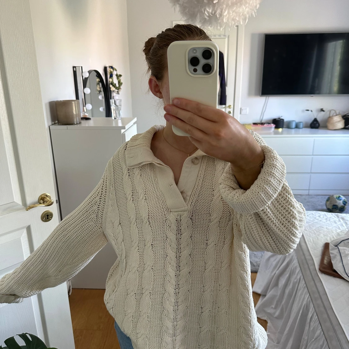 Kabelstickad tröja