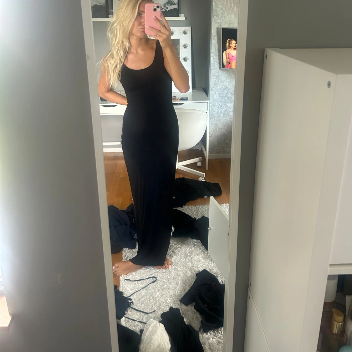 Svart långklänning