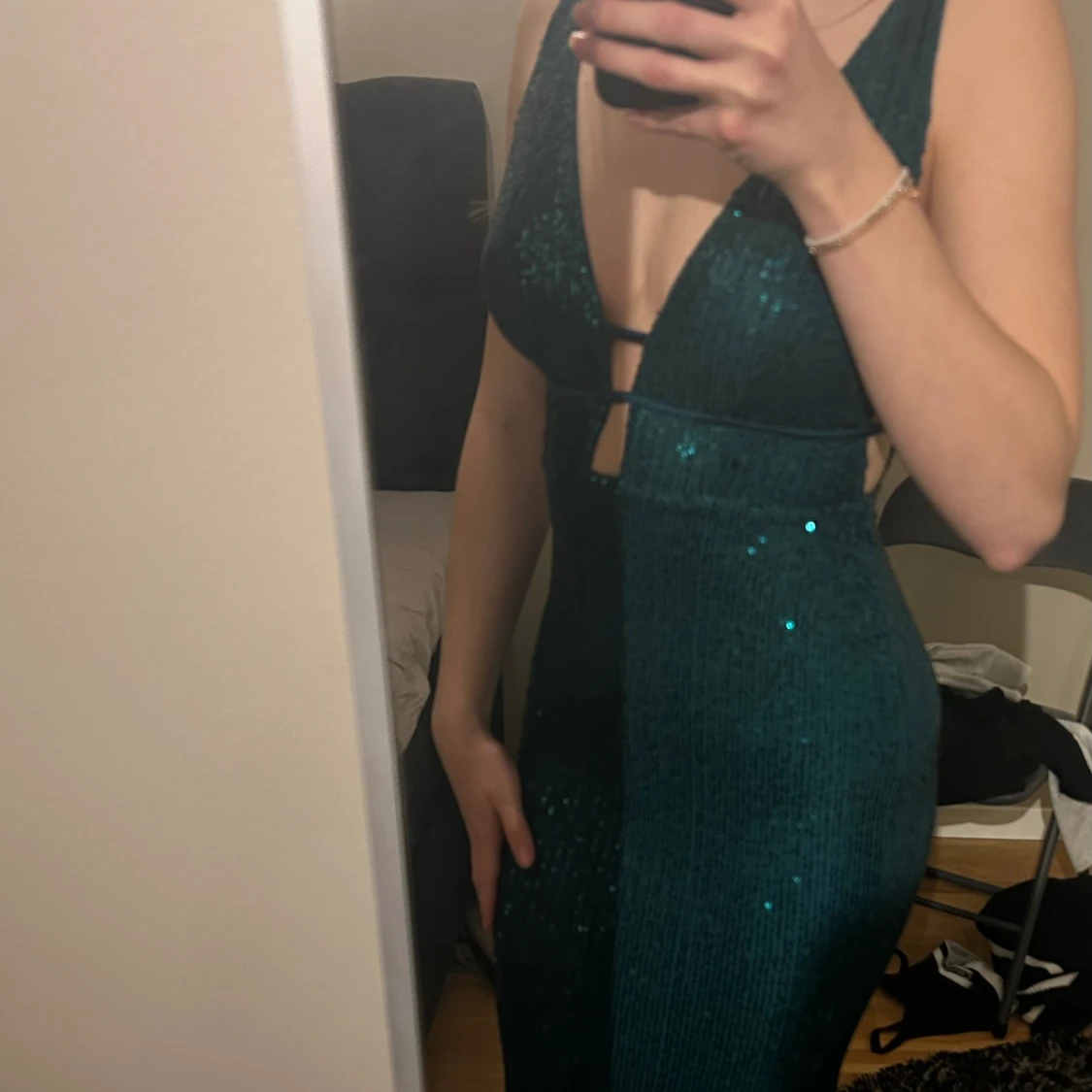 Grön balklänning - 90
