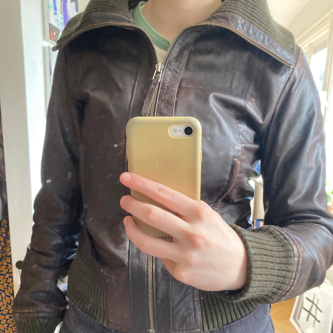 Vintage skinnjacka  - 90