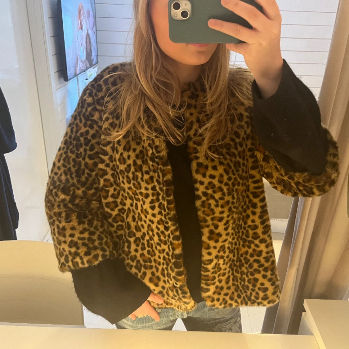 Leopard päls jacka - 90