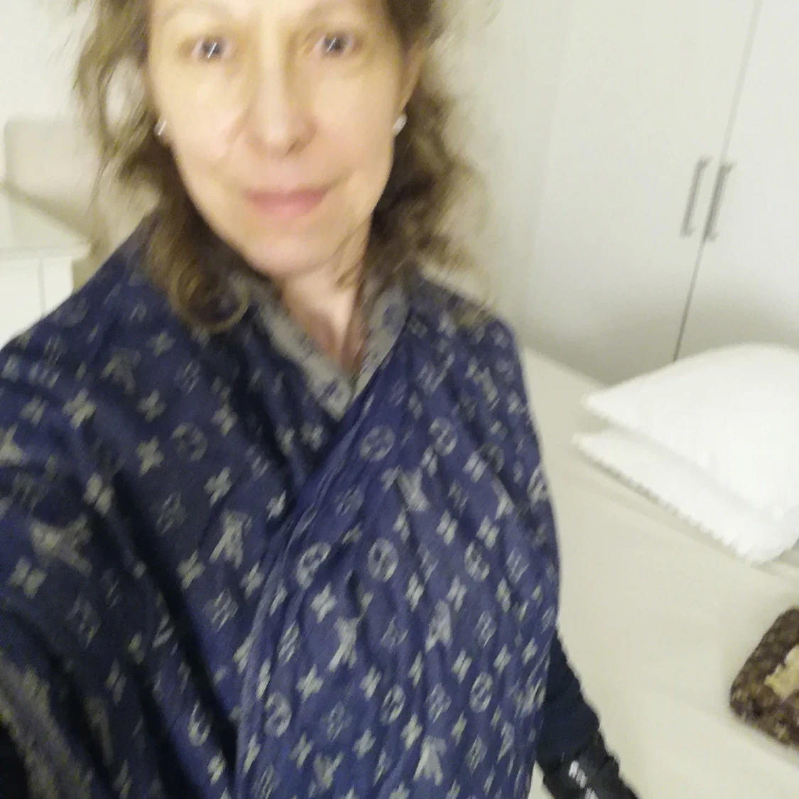 Skön halsduk, blå toner  - 90