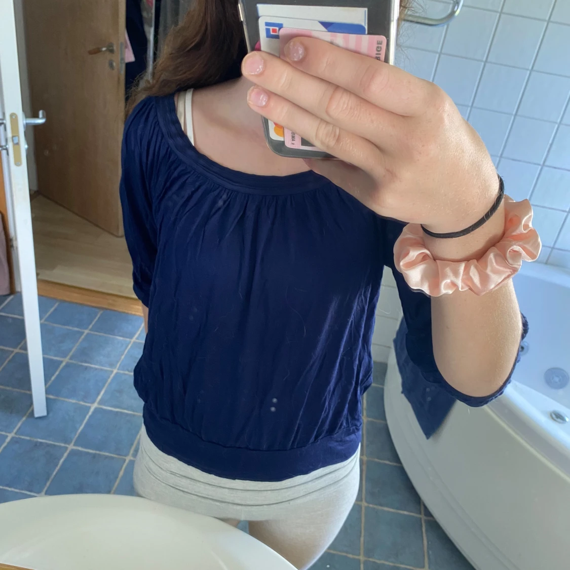 Marinblå topp - 90