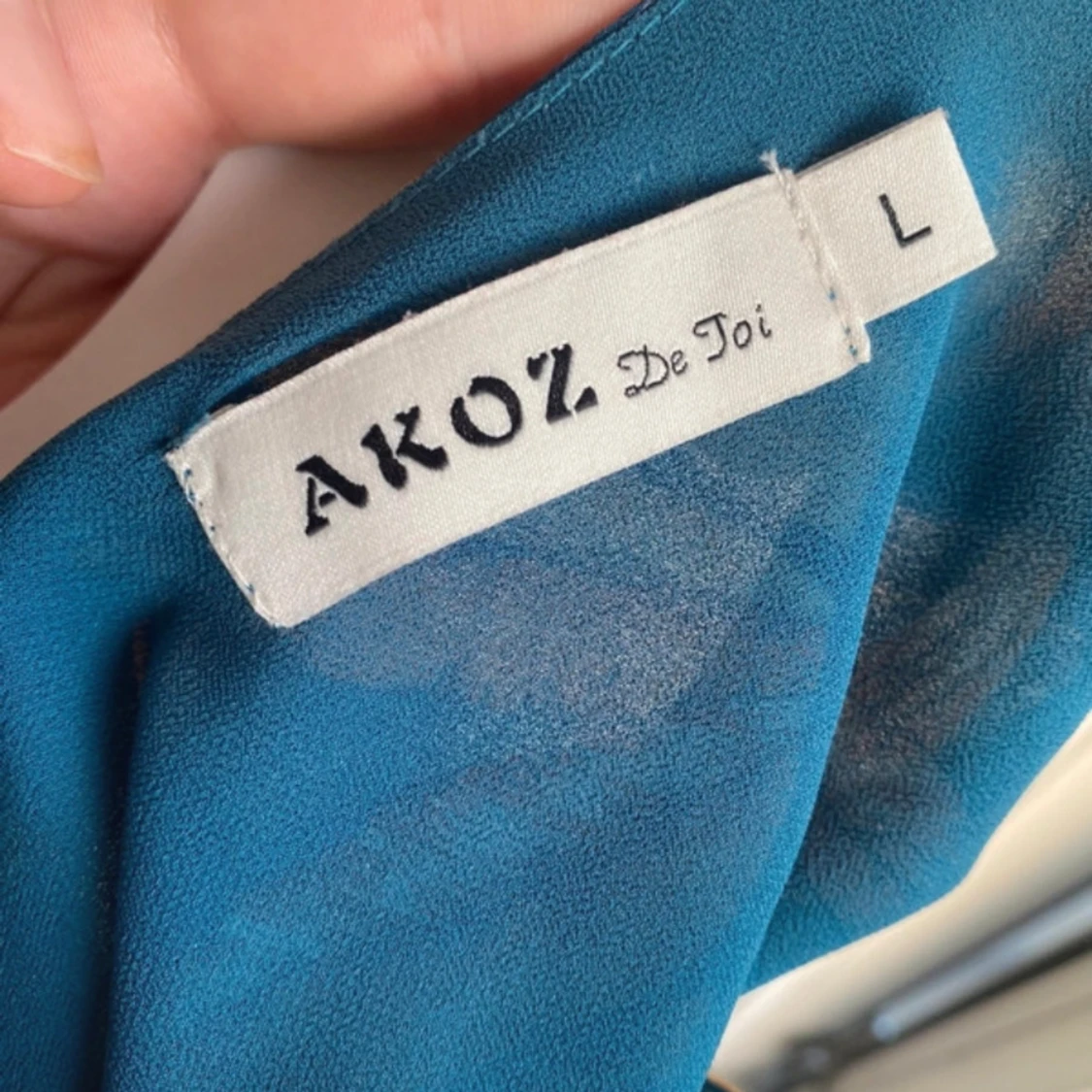 Orange blått mönstrat linne - 91