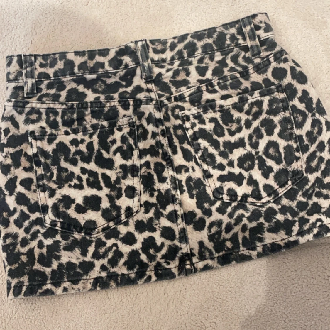 Leopard jeans kjol - 91