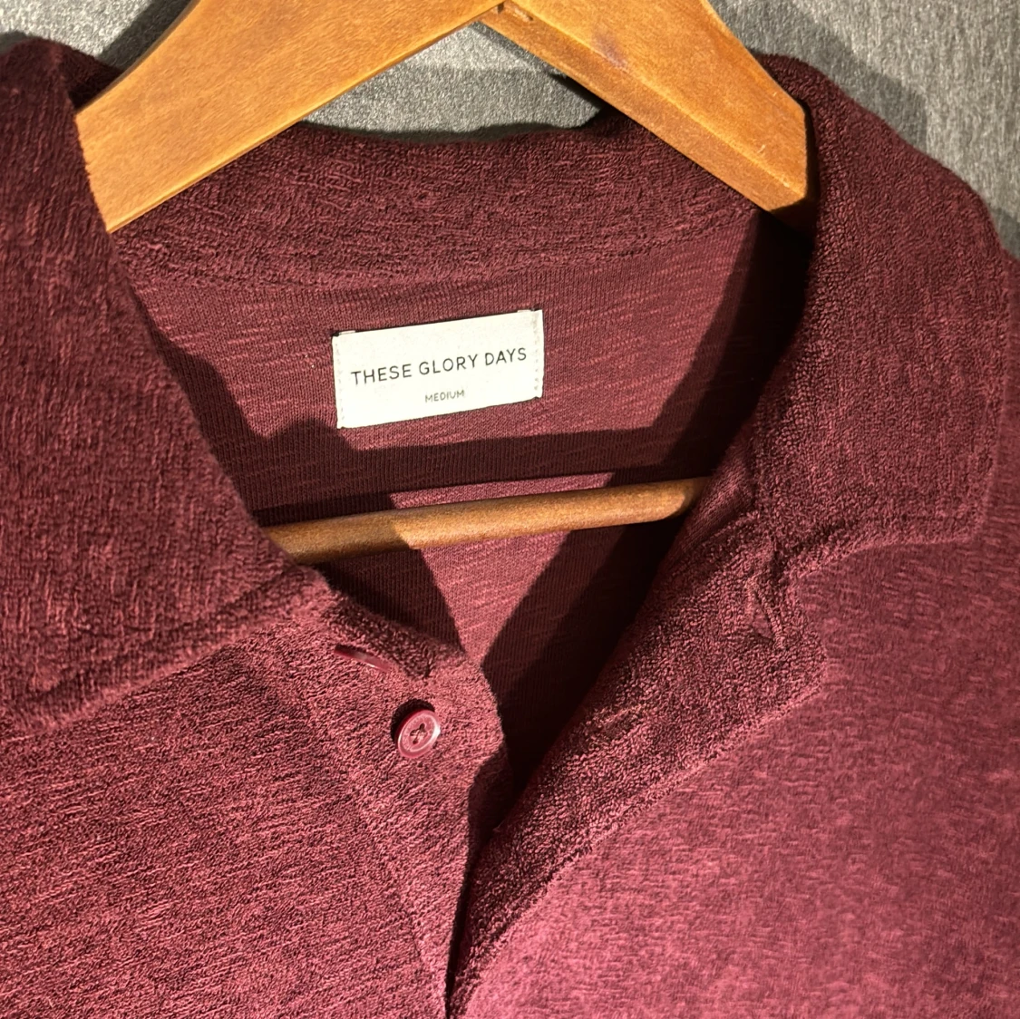 Röd frotté tröja - 91