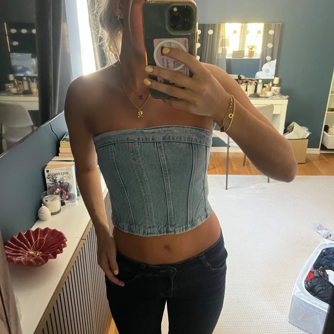 Denim korsett