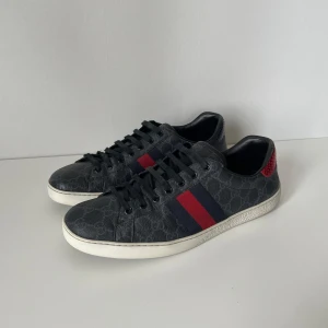 Gucci Ace skor  - Säljer ett par Gucci skor som är ett bra skick! Storlek US 10 som är 43 men är stora i storleken!  Hör gärna av dig om du har frågor!