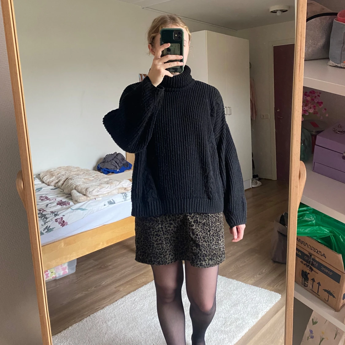 Hängselklänning leopard - 90