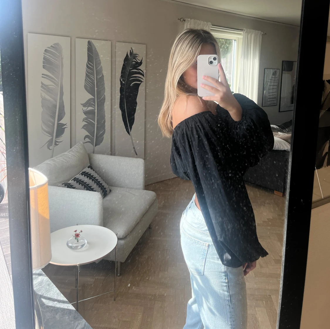 Festtopp med puffärm  - 90