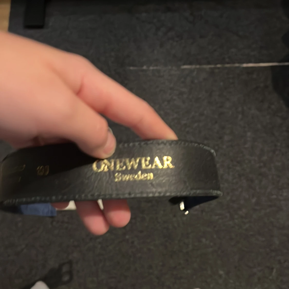  Blått mocka bälte från OneWear - 3