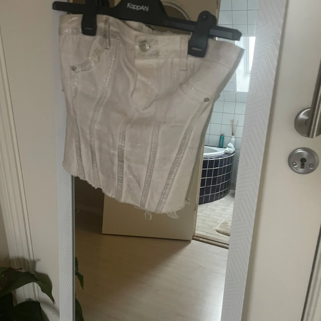 Vit korsett topp i jeanstyg - 1