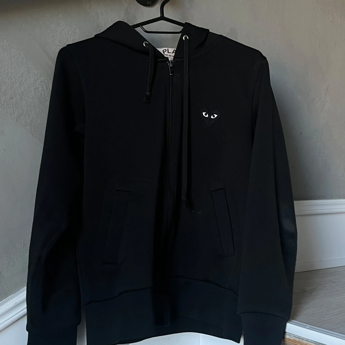 Svart cdg Comme des Garcons zip hoodie - 1