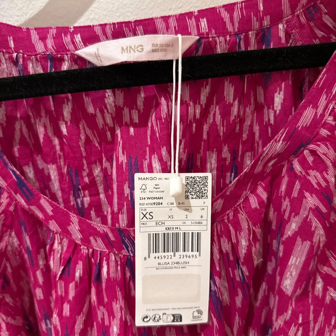 Mango rosa topp, storlek XS - 1