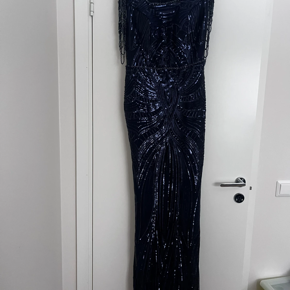 Mörkblå långklänning - 1
