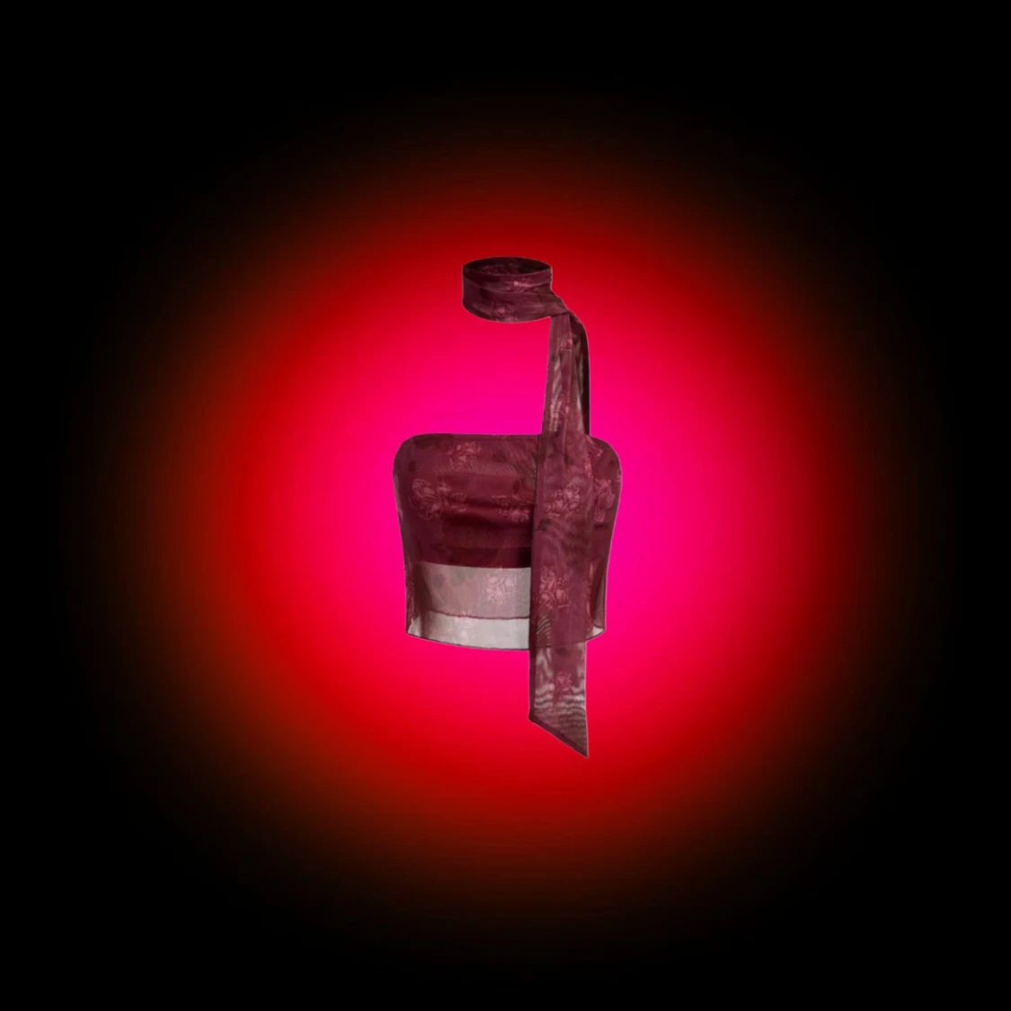 Vinröd tubtopp med knytband