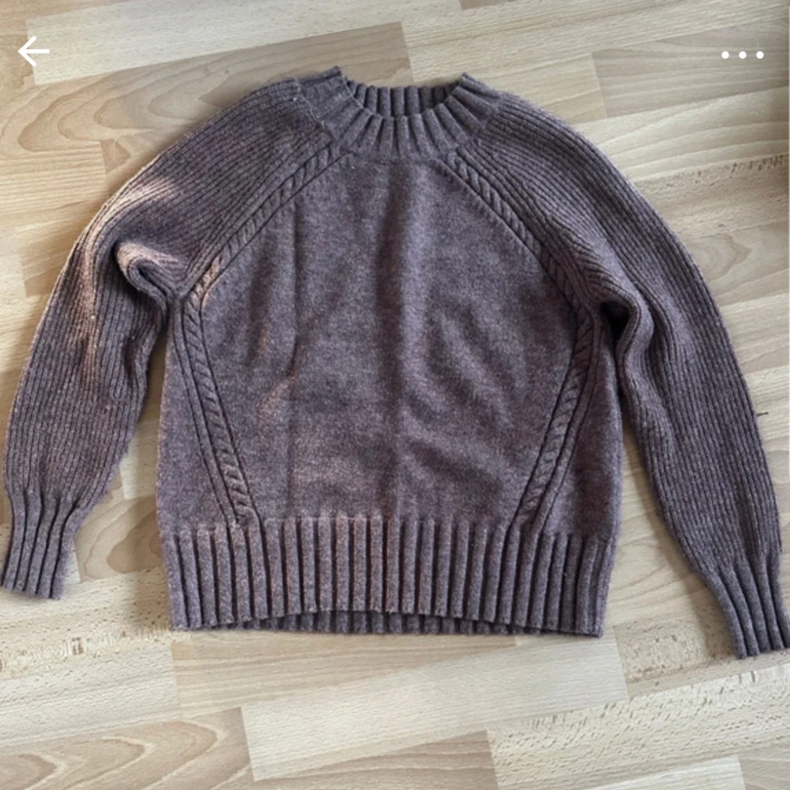 Lila stickad tröja - 90