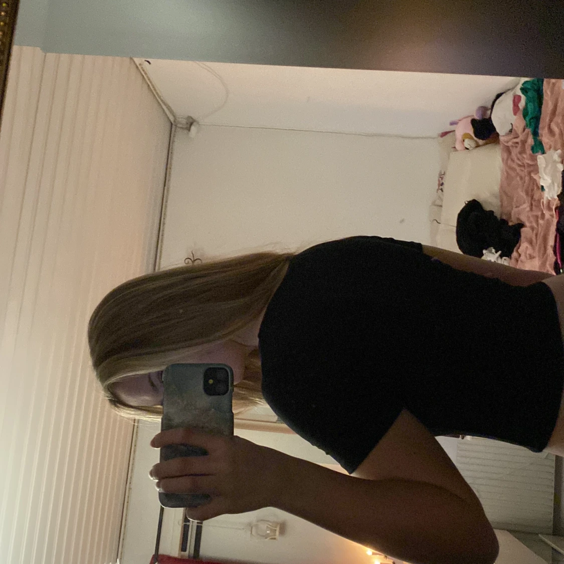 Svart croppad topp - 90